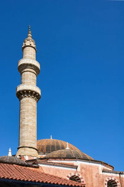 Сулейман Чудовий Мечеті Місті Родос — стокове фото