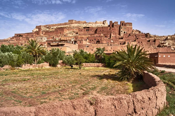 Befestigungsanlagen Und Gebäude Der Siedlung Ait Ben Haddouw Marokko — Stockfoto