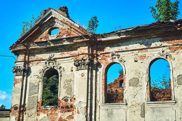 Ruinas Del Palacio Barroco Quemado Goszcz Polonia — Foto de Stock