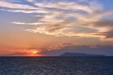 Korfu adasında gün batımı, Yunan