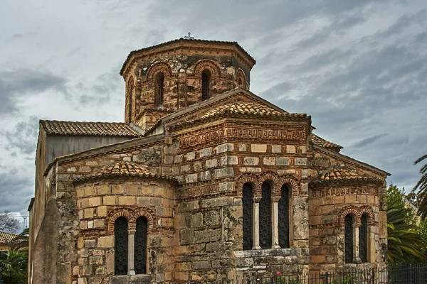 Iglesia Histórica Bizantina Ciudad Corfú Grecia —  Fotos de Stock