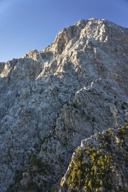 Lefke ori - kayalık Girit Adası beyaz dağlarda dikili