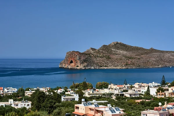 Stad Het Eiland Van Teodora Voor Kust Van Kreta Griekenland — Stockfoto