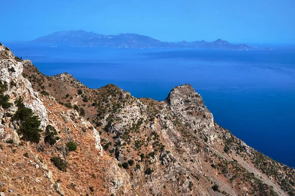 Skalistý Svah Ostrově Kos Řecku — Stock fotografie
