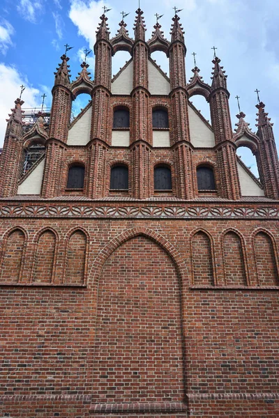 Fassade Einer Historischen Gotischen Kirche Danzig — Stockfoto