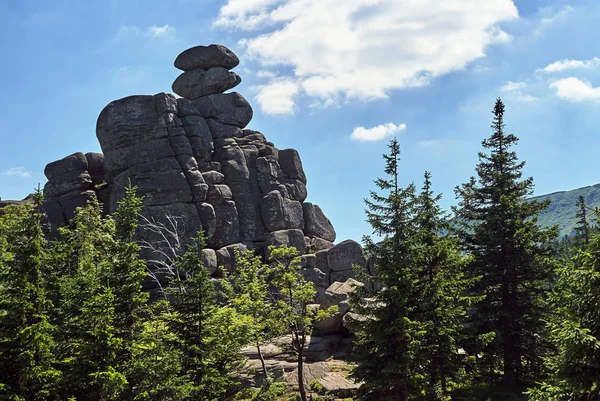 Grupo Rocas Las Montañas Gigantes Polonia —  Fotos de Stock