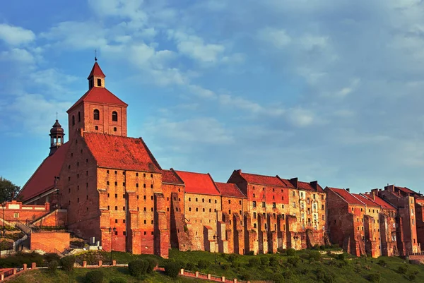 Gotické Sýpky Obilí Cihel Grudziadz Polsko — Stock fotografie