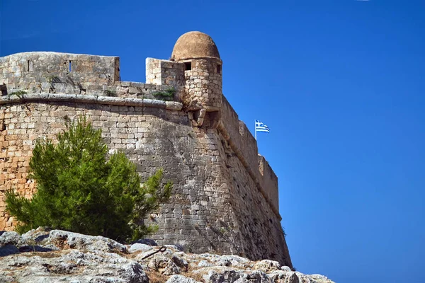 Las Murallas Venecianas Una Fortaleza Medieval Ciudad Rethymnon —  Fotos de Stock