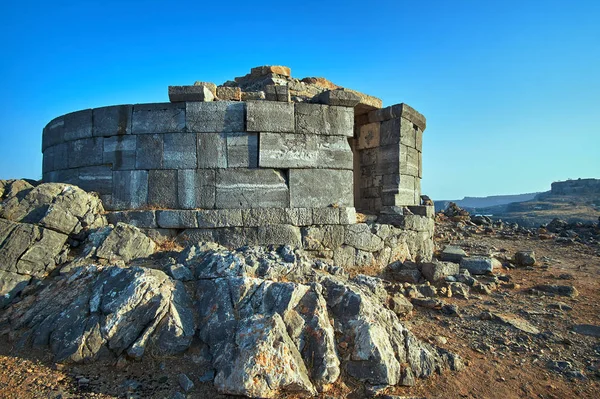 Stone tomb of Kleobulus on the Greek island of Rhodes