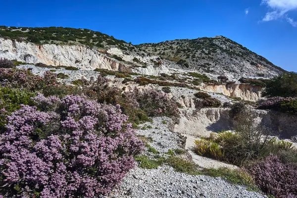 Rotsachtige Ravijnen Bergen Het Eiland Lefkada — Stockfoto