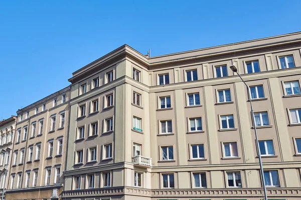 Facade Modernist Townhouse City Poznan — Stock Photo, Image