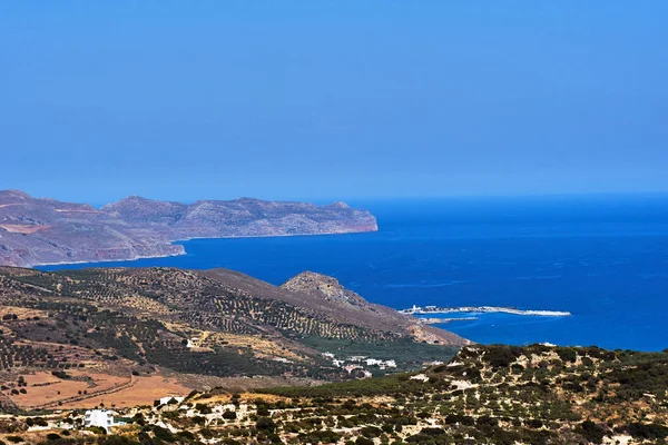 Horská Pobřeží Ostrova Kréty — Stock fotografie