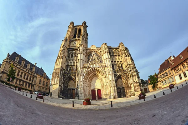 Γοτθικός Καθεδρικός Ναός Άγιος Pierre Saint Paul Troyes Γαλλία — Φωτογραφία Αρχείου