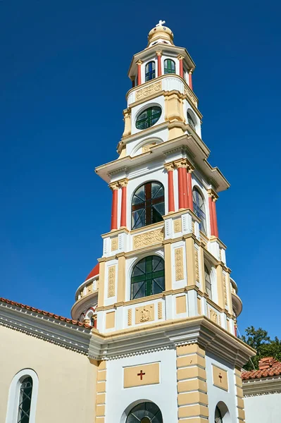 Belfort Van Orthodoxe Kerk Griekse Stad Het Eiland Kreta — Stockfoto