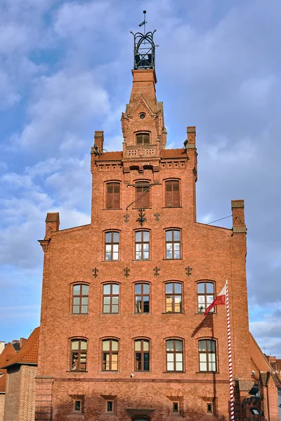Die Fassade Des Roten Backsteingebäudes Posen — Stockfoto