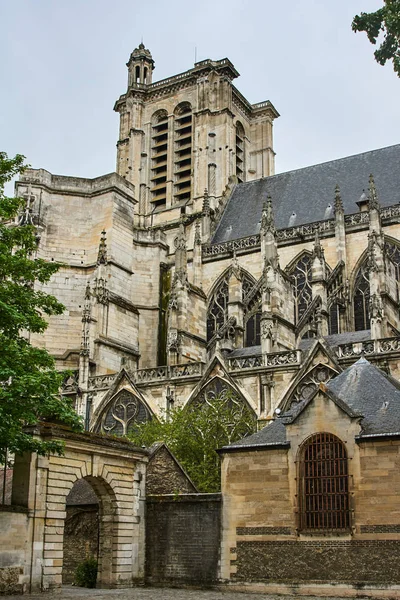 Belfort Van Gotische Kathedraal Troyes Frankrijk — Stockfoto