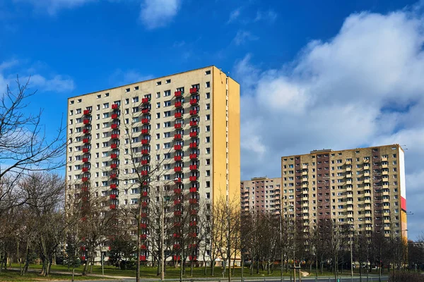 Complesso Residenziale Più Piani Nella Città Poznan — Foto Stock