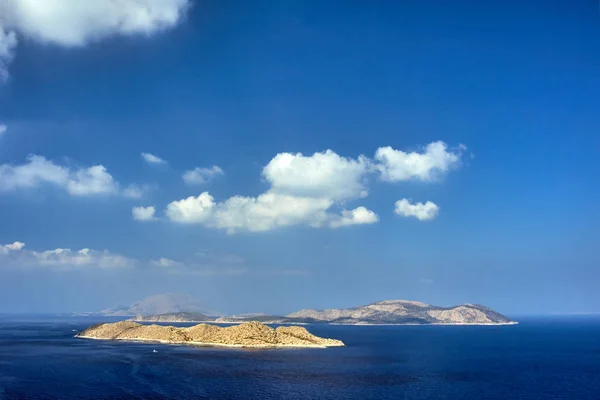 Pequenas Ilhas Mediterrâneo Lado Ilha Rodes — Fotografia de Stock