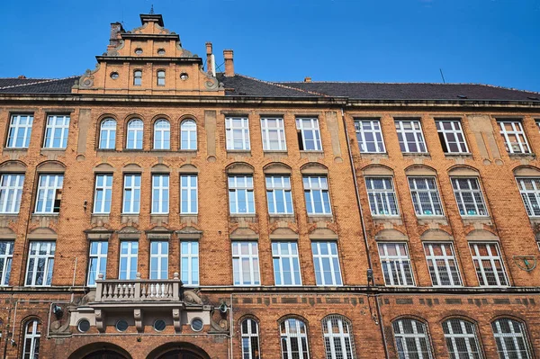 Clinker Facades Historic Building Poznan — Stock Photo, Image