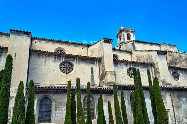 Middeleeuwse Kerk Met Een Klokkentoren Montelimar Frankrijk — Stockfoto