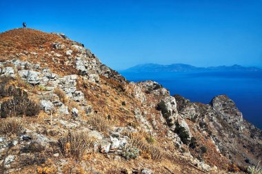 Yunanistan 'ın Kos adasındaki Rocky yamacında
