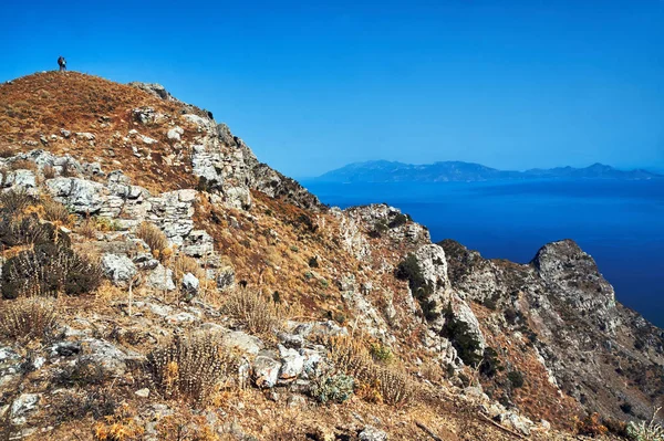 Yunanistan Kos Adasındaki Rocky Yamacında — Stok fotoğraf