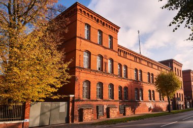 Gniezno şehir bina tarihsel kırmızı tuğla