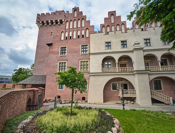 Nádvoří Rekonstruovaného Středověkého Královského Hradu Poznaň — Stock fotografie