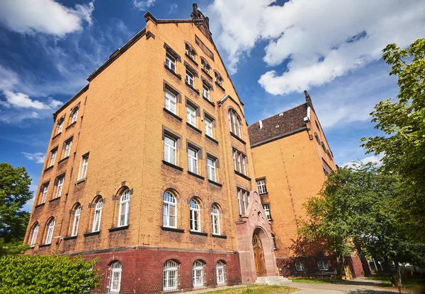 Maisons Historiques Brique Dans Ville Poznan — Photo