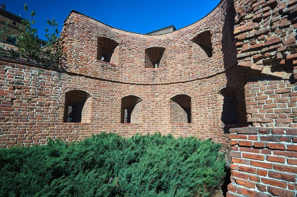 Fragmento Muro Defensivo Medieval Destruido Poznan — Foto de Stock