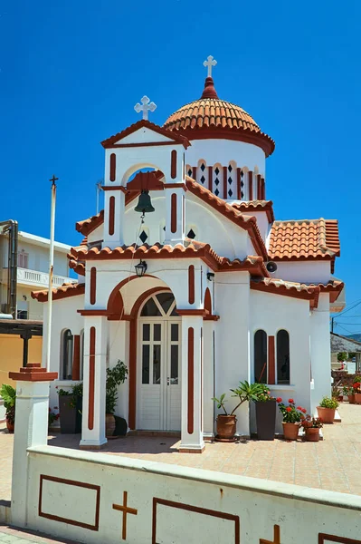 Klocktornet Den Ortodoxa Kyrkan Staden Kisamos Kreta — Stockfoto
