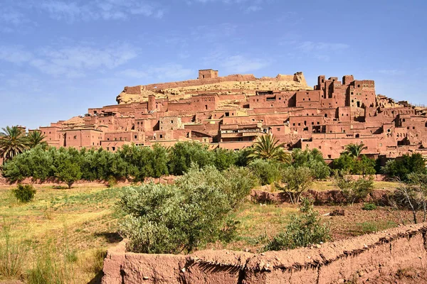 Befestigungsanlagen Und Gebäude Der Siedlung Ait Ben Haddouw Marokko — Stockfoto
