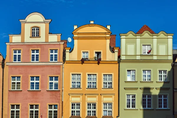 Fachadas Casas Históricas Praça Mercado Jelenia Gora — Fotografia de Stock