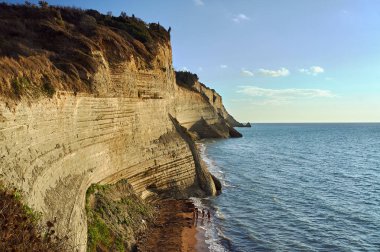 Cliff Korfu Adası Yunanistan