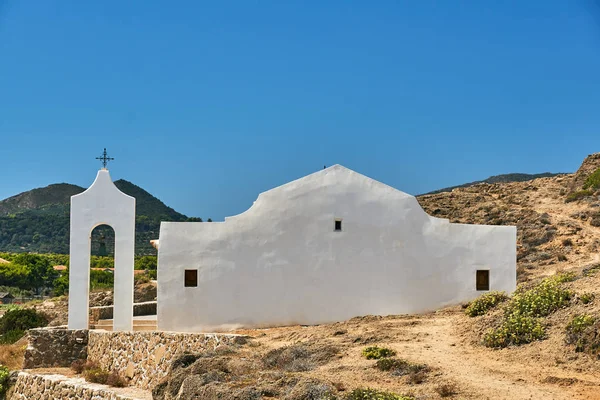 Capilla Ortodoxa San Nicolás Isla Zakynthos Grecia —  Fotos de Stock
