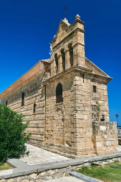 Campanario Histórica Iglesia Ortodoxa San Nicolás Capital Isla Zakynthos Grecia — Foto de Stock