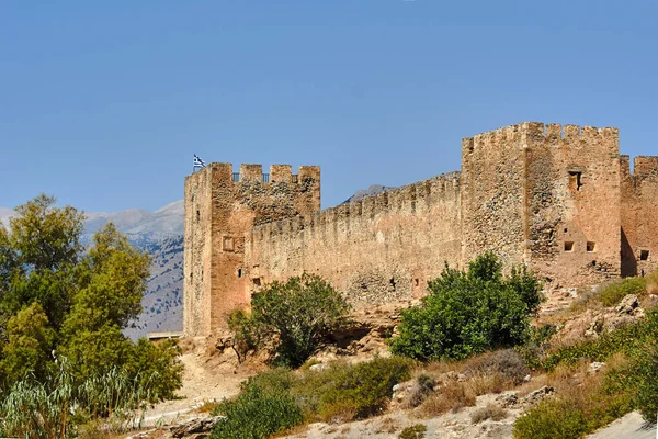 Камінь Очищує Стіни Венеціанської Фортеці Острові Крит — стокове фото