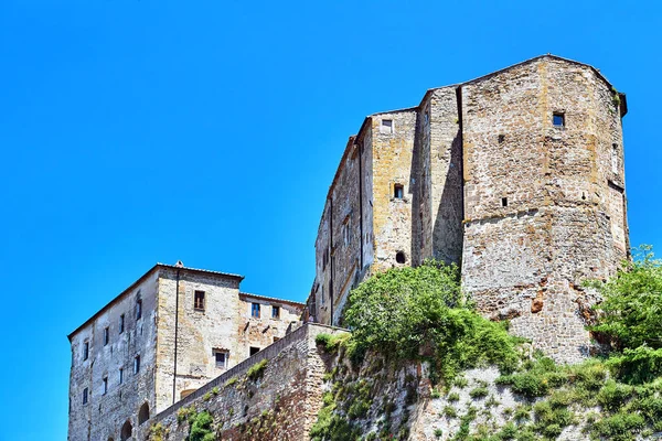 Pierre Maisons Historiques Sur Une Falaise Rocheuse Dans Ville Sorano — Photo