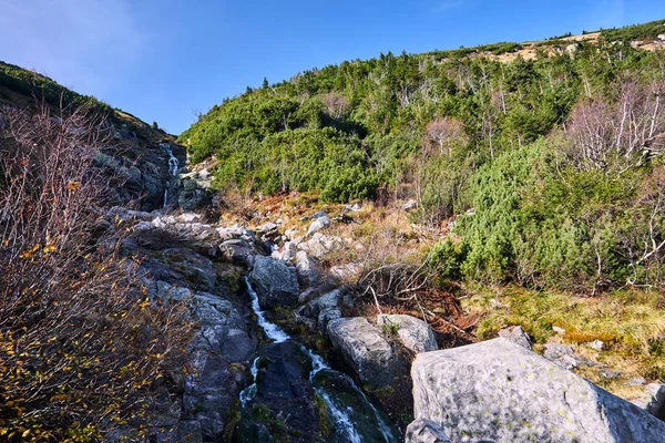 Waterfall Rocks Valley Giant Mountains Poland — Stock Photo, Image