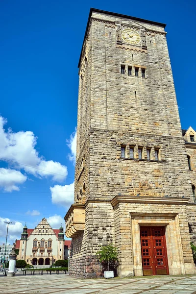 Historyczna Wieża Zamku Stone Imperial Poznaniu — Zdjęcie stockowe