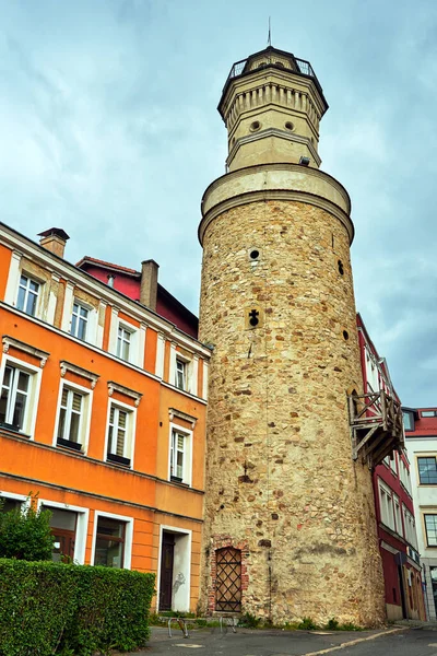 Μεσαιωνικός Πέτρινος Αμυντικός Πύργος Στην Jelenia Gora Στην Πολωνία — Φωτογραφία Αρχείου
