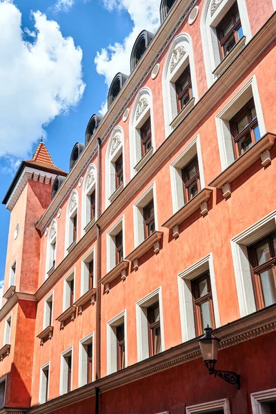 Fragment Classical Facade Historic Building Poznan — Stock Photo, Image