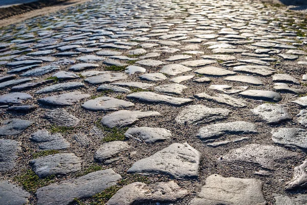 Pietre Granito Una Strada Campagna Polonia — Foto Stock