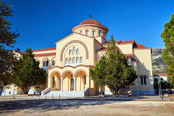 Iglesia Del Monasterio Ortodoxo San Gerasimus Isla Cefalonia Grecia —  Fotos de Stock