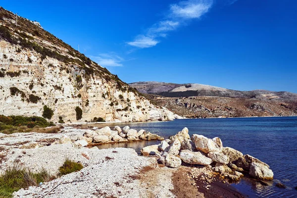 Penhasco Rochoso Pedras Baía Paliki Ilha Kefalonia Grécia — Fotografia de Stock