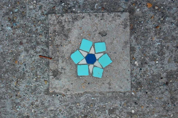 Elementos Mosaico Coloridos Parede Antiga — Fotografia de Stock