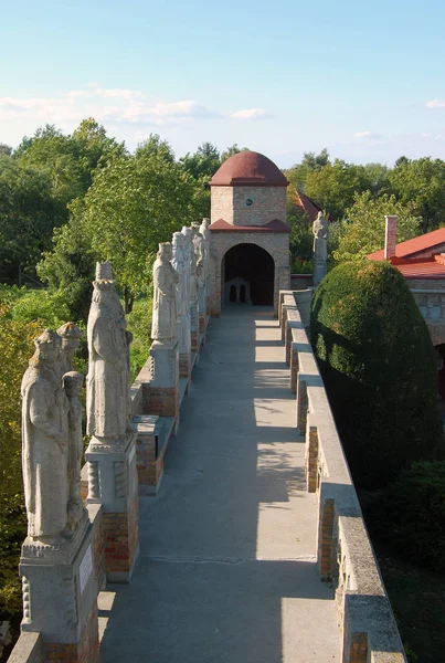 Exterior Bory Castle Sculptures Wall — Stock Photo, Image