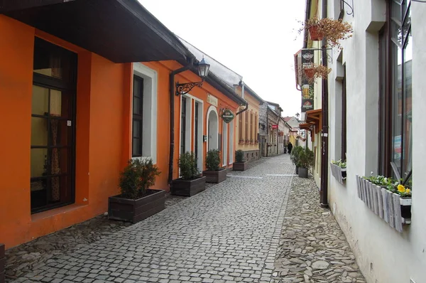 Güzel Eski Avrupa Sokak Ile Kentsel Sahne — Stok fotoğraf