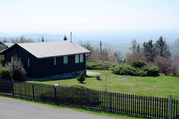 Wooden House Nature Scenic View — Stock Photo, Image