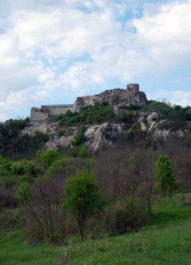 Antik kale Harabeleri üzerinde doğal görünümü